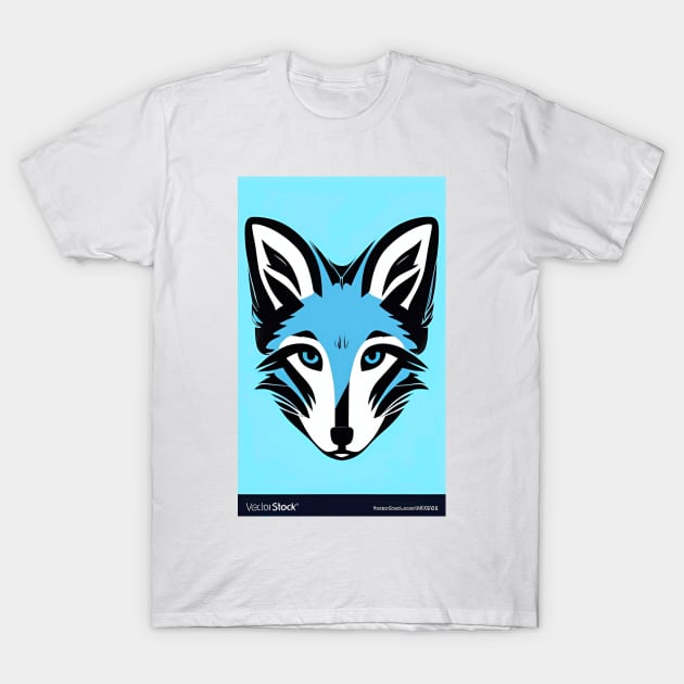 Blue Fox Retro T-Shirt by ShopSunday